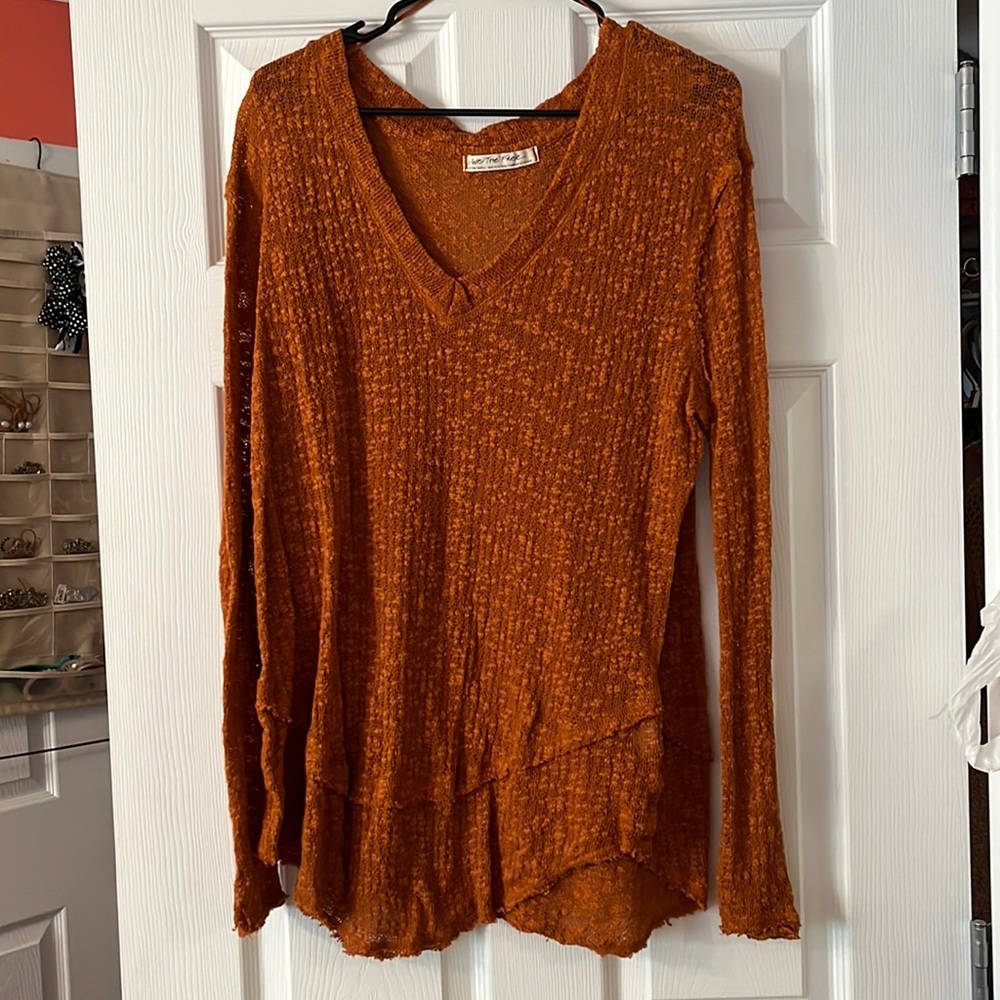 We the free orange sweater XS
